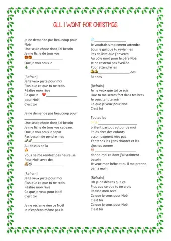 ALL I Want for Christmas (FRENCH VERSION)