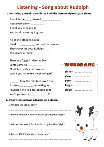 A song about Rudolph the Reindeer