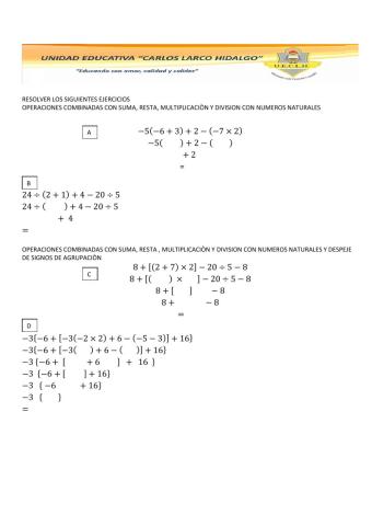 Operaciones combinadas