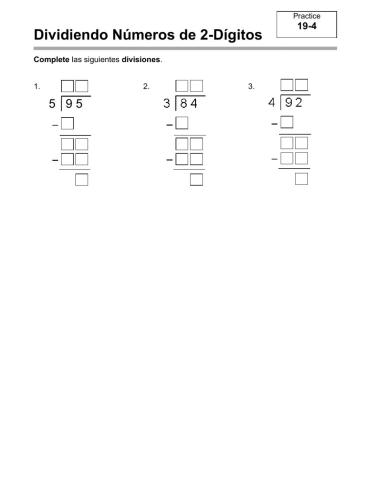 Dividing 2-Digit Numbers Review 6