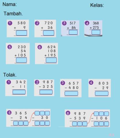 Tambah dan Tolak Tahun 2