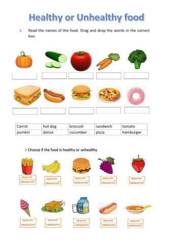 Healthy or unhealthy food