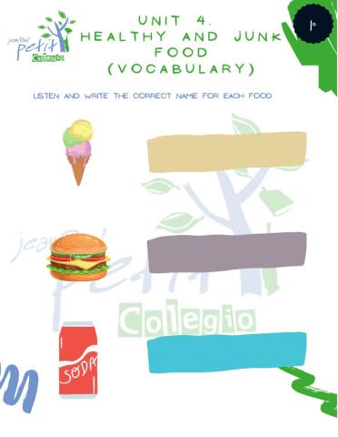 Healthy and junk food