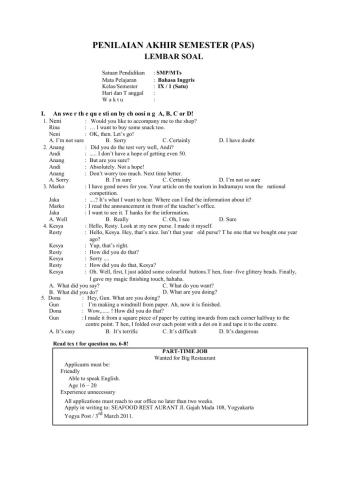 Ulangan Akhir Semester