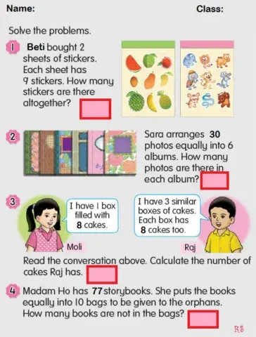 Solve Problems Multiply and divide Year2.