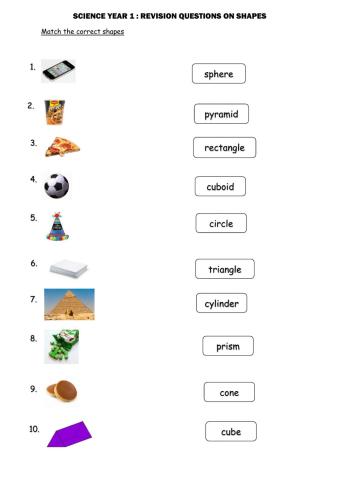 Science year 1 : shapes