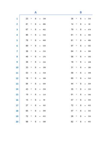 multiply 6 exercise 2
