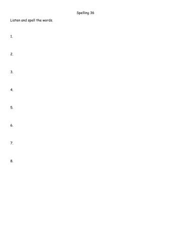 Spelling 36