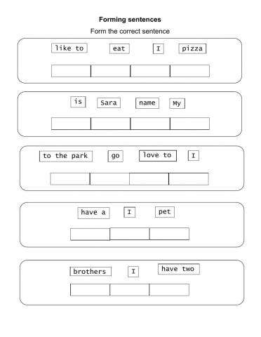 Actividad 15 - Formar frases