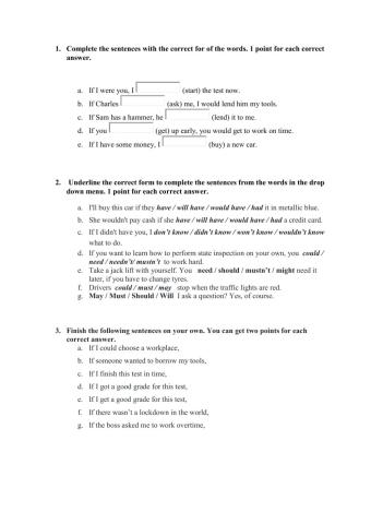 Modals and conditionals
