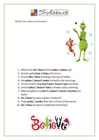 The Grinch - Present Simple