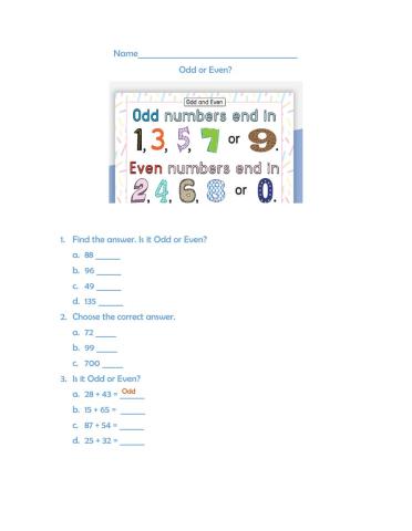 Math P4 (Odd and Even Numbers)