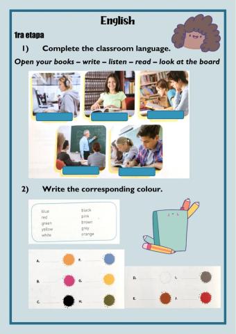 Colours and classroom language