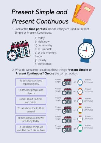 Present Simple and Present Continuous