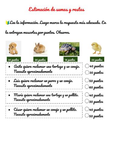 Estimación sumas y restas