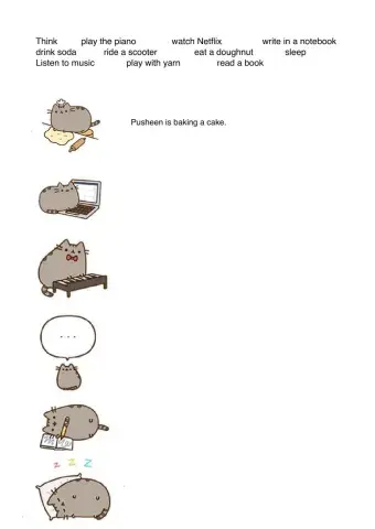 Pusheen verbs