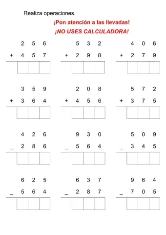 Sumas y restas (miercoles)