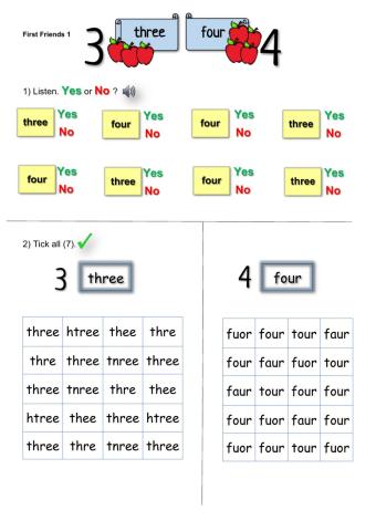 First Friends 1 - Three, four