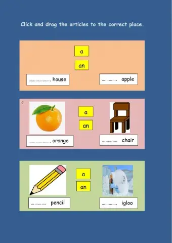 Articles 'a' and 'an'