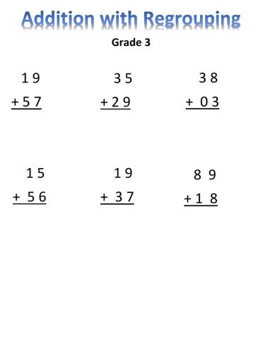 Addition with regrouping