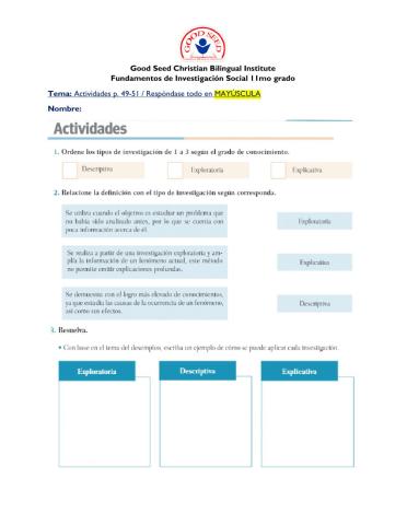 Págs. 49-51 Evaluación