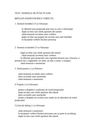 Test- clr-semne de punctuaţie