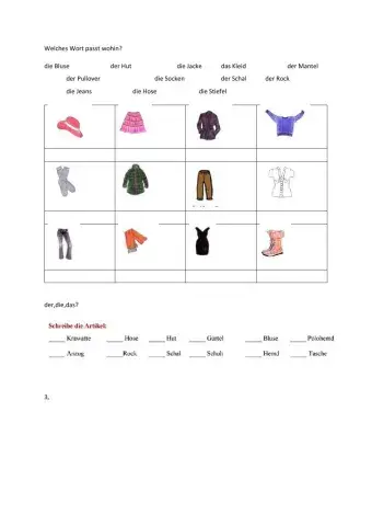 Kleider - Wiederholung