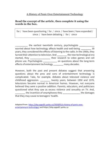 A History of Panic Over Entertainment Technology