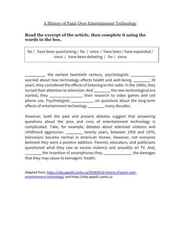 A History of Panic Over Entertainment Technology