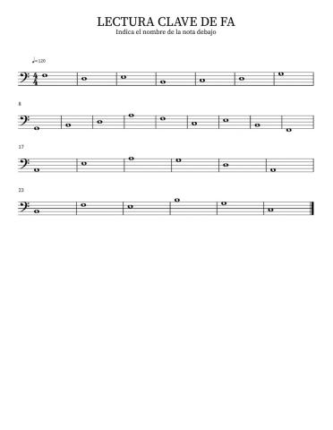 Lectura en clave de Fa
