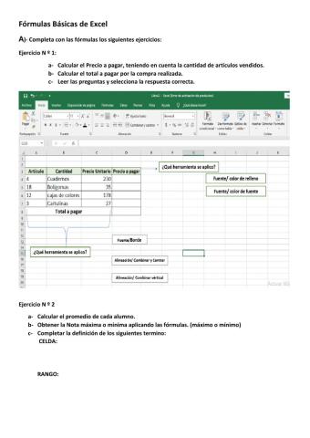 Fórmulas Básicas de Excel