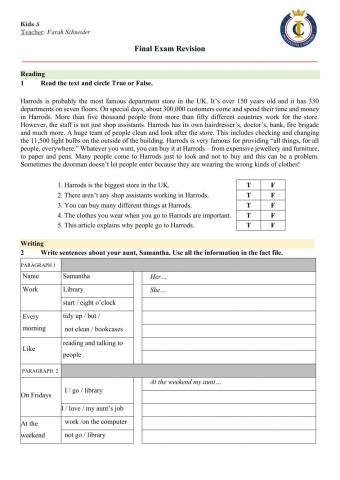 End of Year Revision