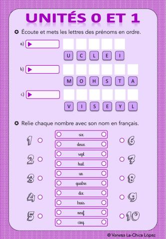 Unités 0 et 1 - 3º
