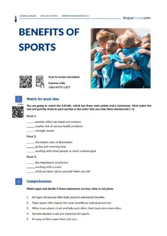Benefits of Sports (linguahouse.com)