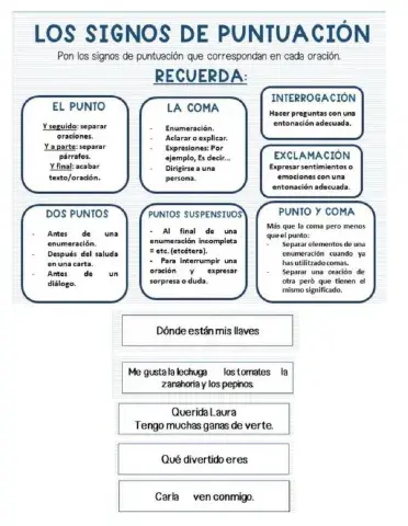 Signos de puntuación