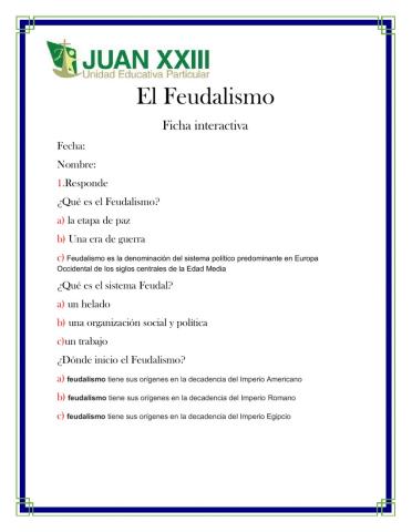 El feudalismo