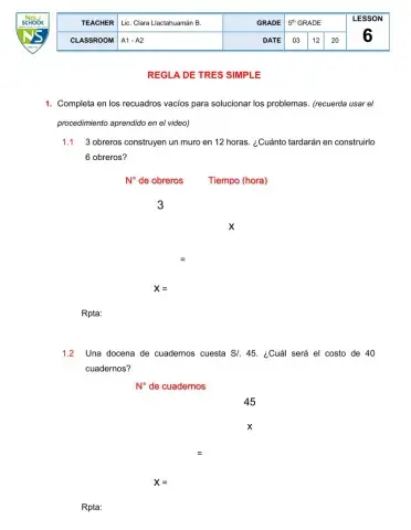 Regla de tres simple