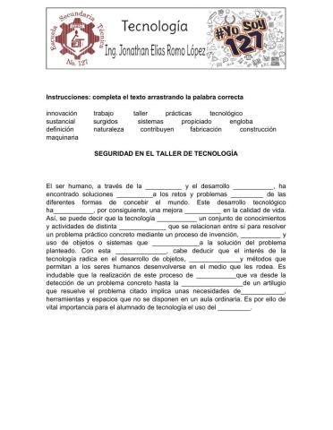 Seguridad en el taller de tecnología