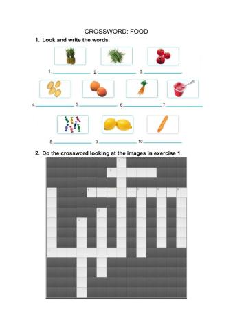 Food crossword