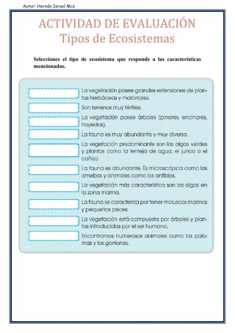 Tipos de Ecosistemas