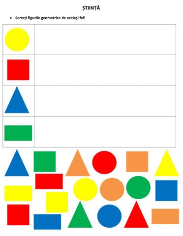 Sortează figurile geometrice!