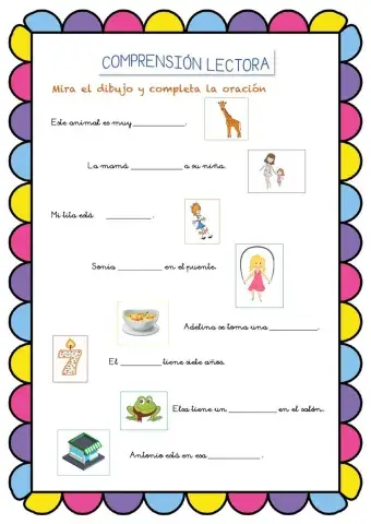 Comprensión lectora usando imágenes