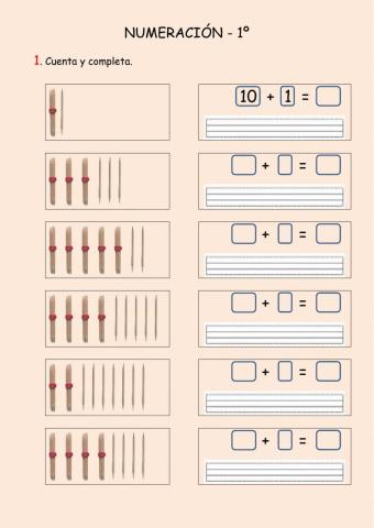 Los números hasta el 59