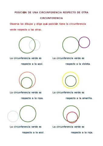 Posición entre dos circunferencias.