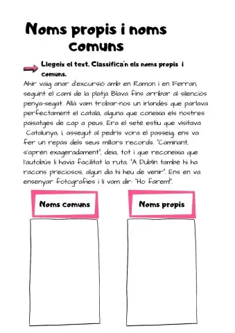 Noms propis I noms comuns