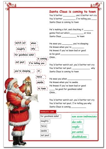 Santa Claus is coming to town