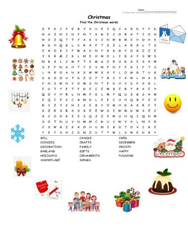 Christmas Weordsearch 2