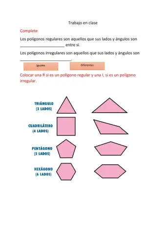 Polígonos regulares e irregulares