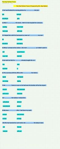 The Past Perfect Tense