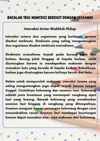 Soal latihan  non fiksi